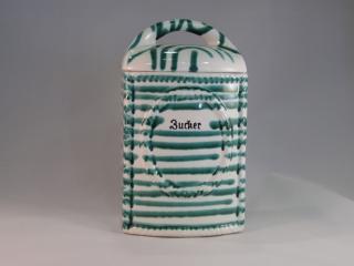 Gmundner Keramik-Dose/Vorrat eckig  Zucker